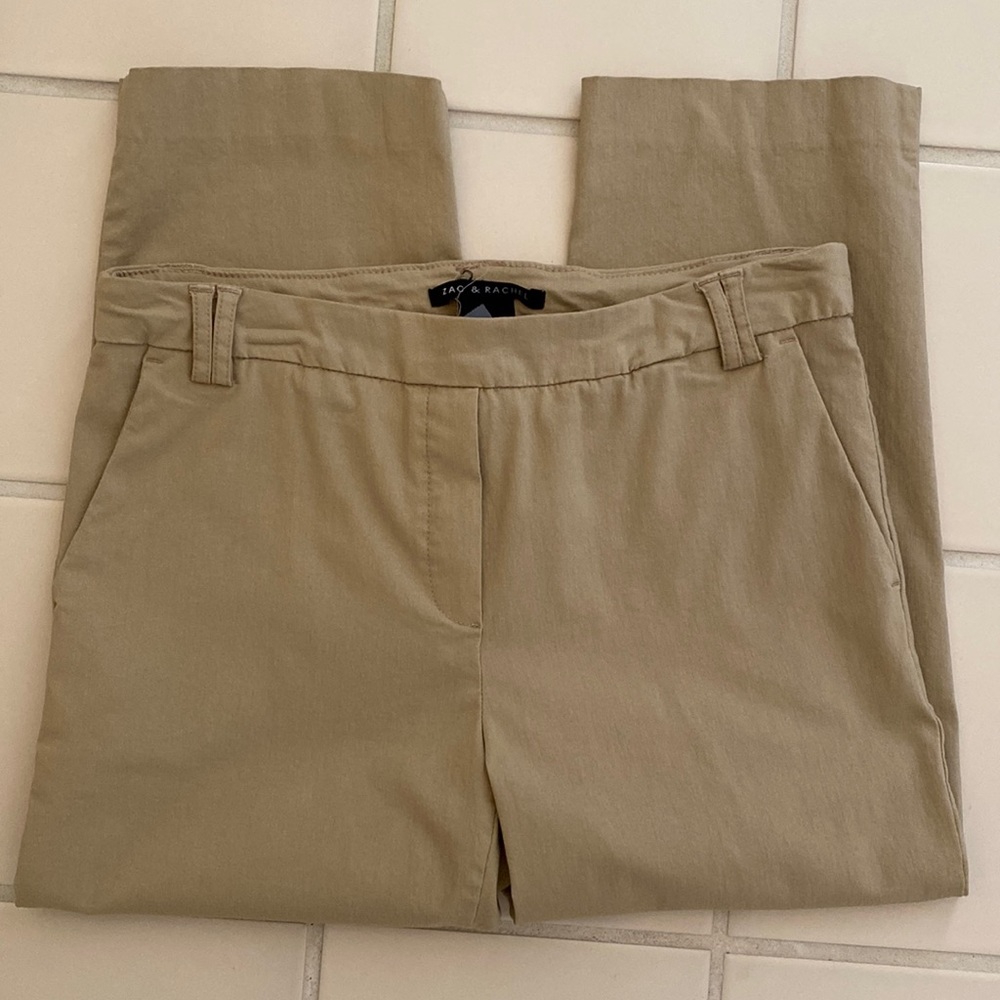 Zac & Rachel pull on tan Capri pants